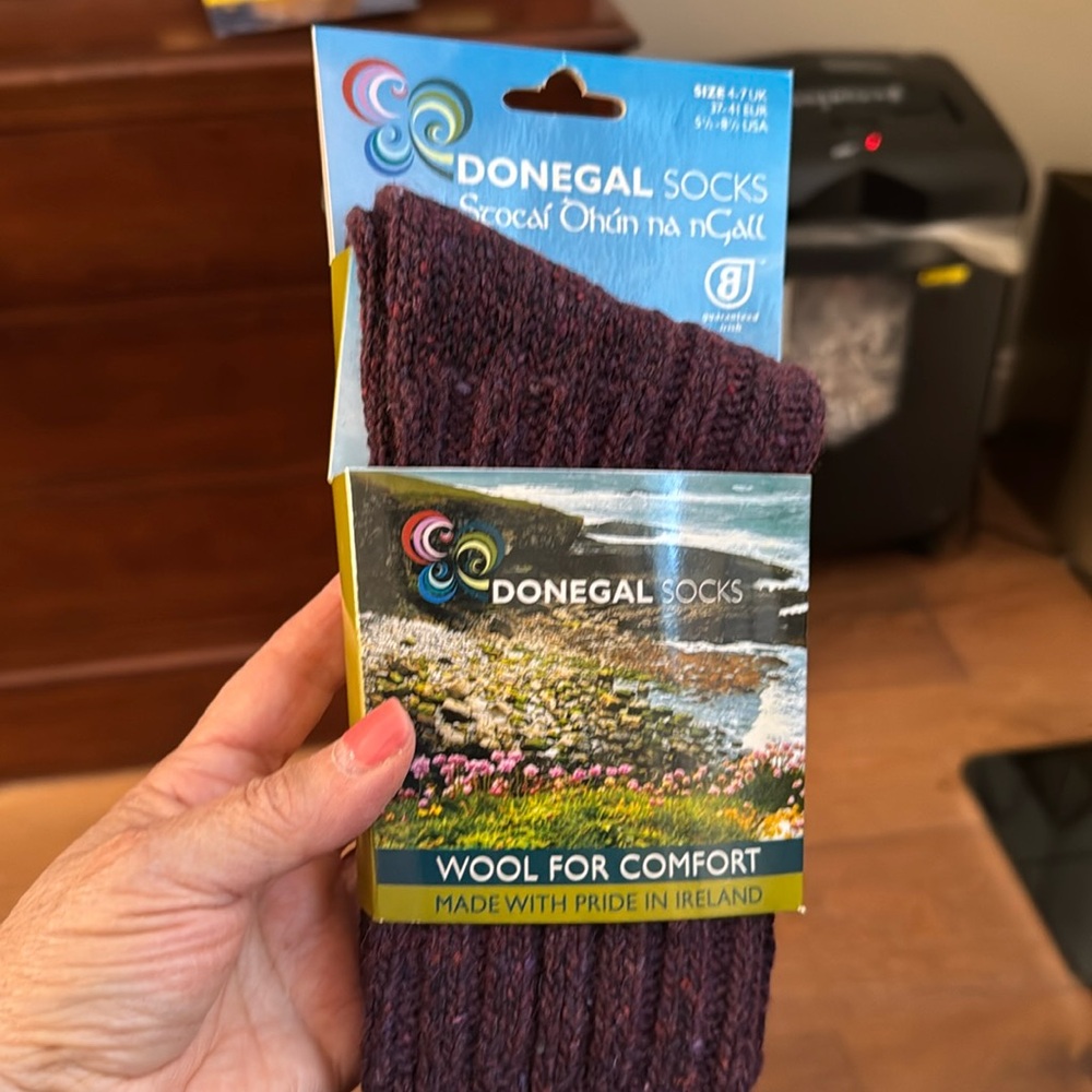 Donegal Purple Tweed Wool Socks